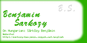 benjamin sarkozy business card